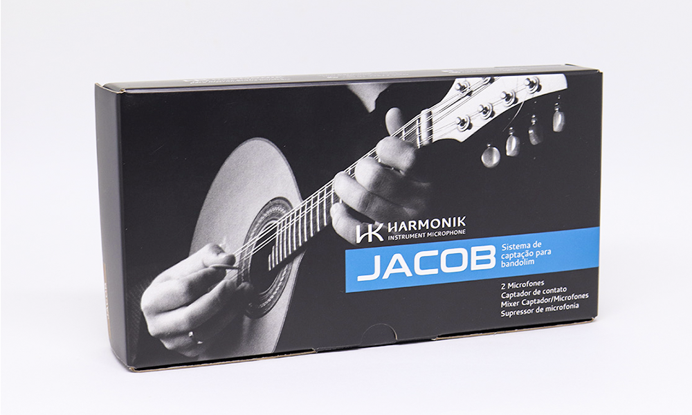 Fotografia ilustrativa da caixa ou embalagem do captador para bandolim