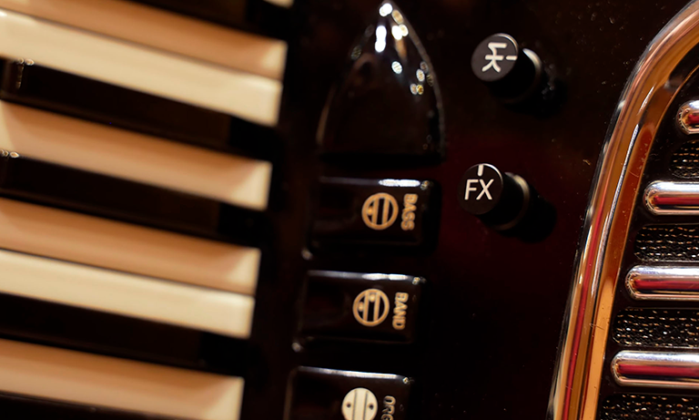 Fotografia ilustrativa - captador para acordeon FX-T em close